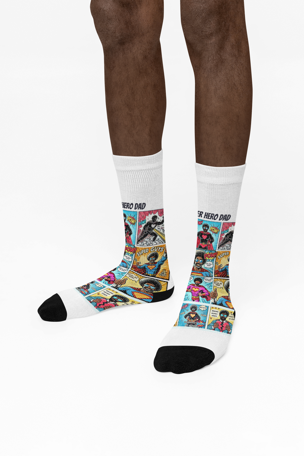 Super Dad Hero Crew socks