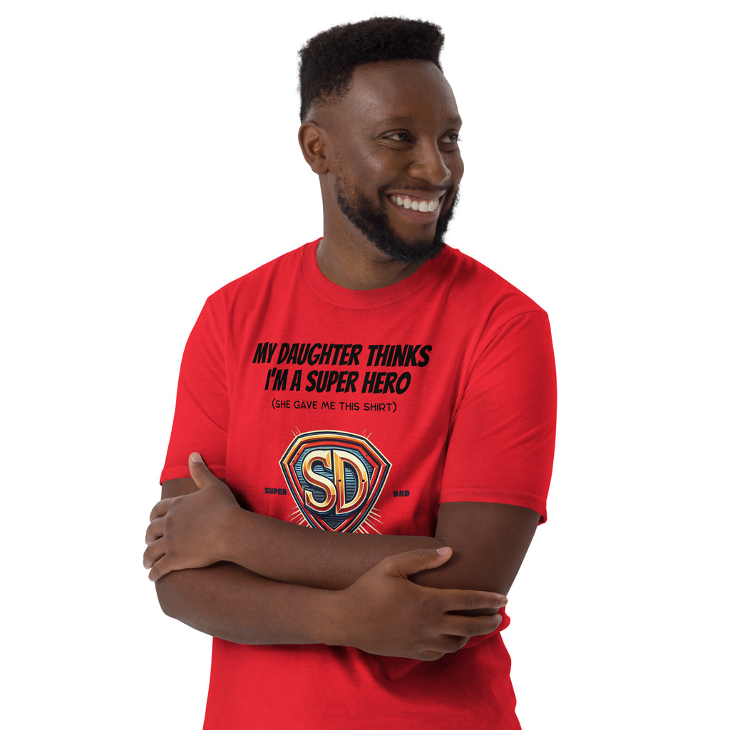 Super Hero Dad Comic Book Father's Day Birthday Short-Sleeve T-Shirt