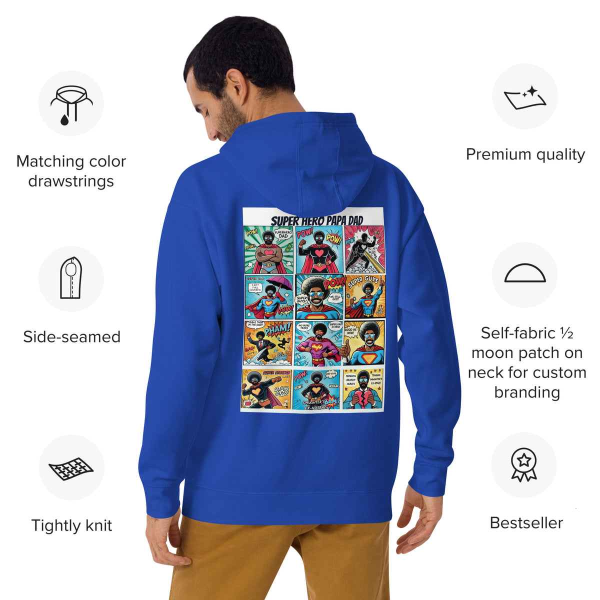 Super Hero Dad Comic Book Hoodie