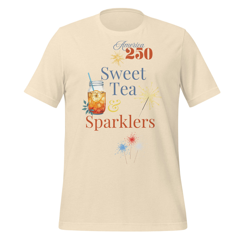 America 250 Sweet Tea & Sparklers Fourth of July Shirt Unisex T-Shirt