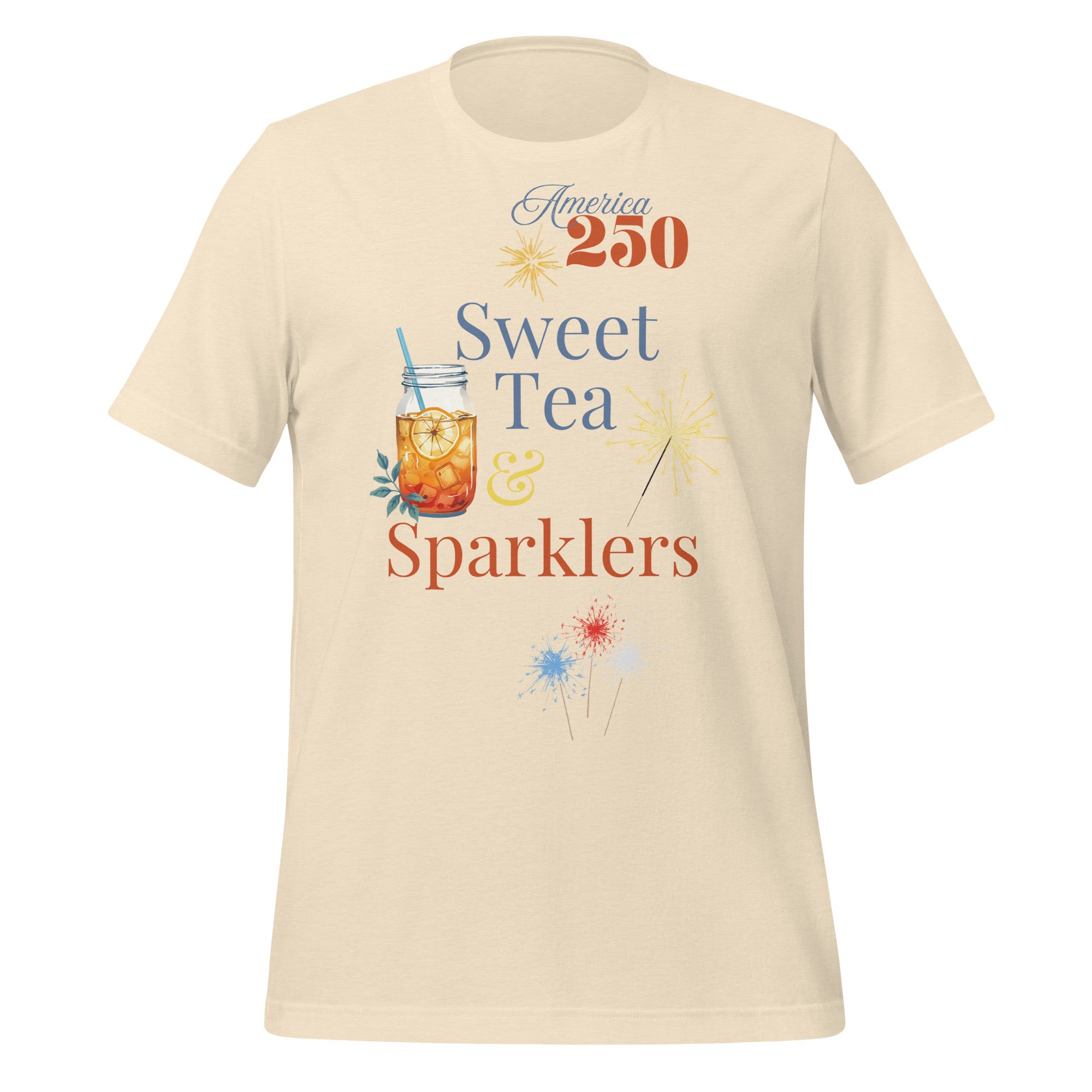 America 250 Sweet Tea & Sparklers Fourth of July Shirt Unisex T-Shirt