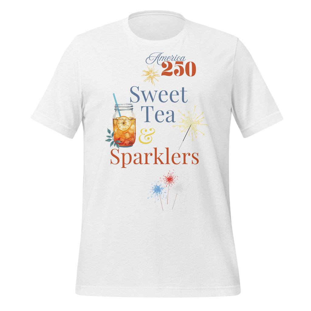 America 250 Sweet Tea & Sparklers Fourth of July Shirt Unisex T-Shirt